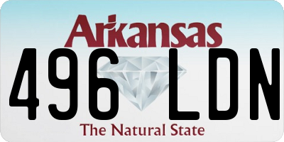 AR license plate 496LDN