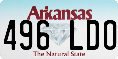 AR license plate 496LDO