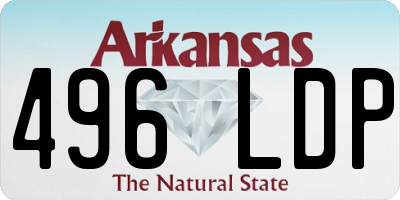 AR license plate 496LDP