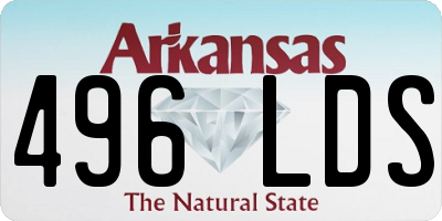 AR license plate 496LDS