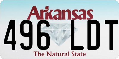 AR license plate 496LDT