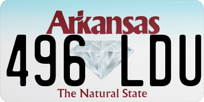 AR license plate 496LDU