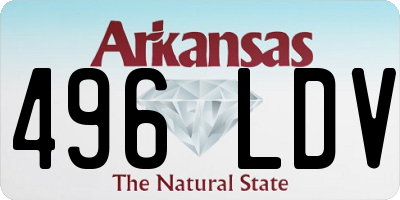 AR license plate 496LDV