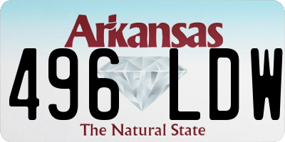 AR license plate 496LDW