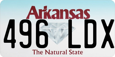 AR license plate 496LDX
