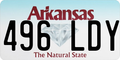 AR license plate 496LDY