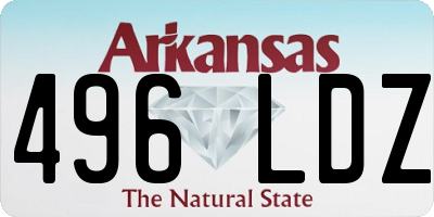 AR license plate 496LDZ