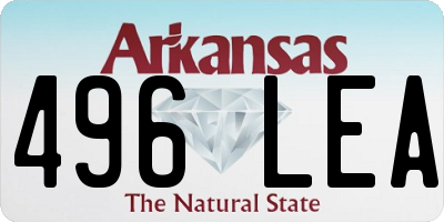 AR license plate 496LEA