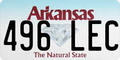AR license plate 496LEC