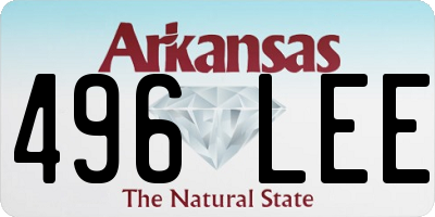 AR license plate 496LEE