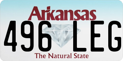 AR license plate 496LEG