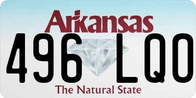 AR license plate 496LQO
