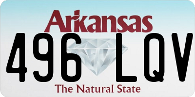 AR license plate 496LQV