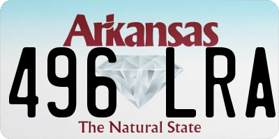 AR license plate 496LRA