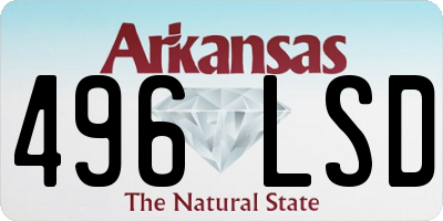 AR license plate 496LSD