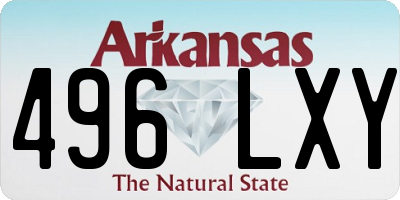 AR license plate 496LXY
