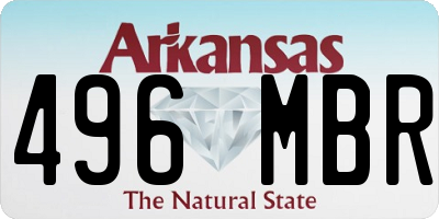 AR license plate 496MBR