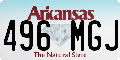 AR license plate 496MGJ