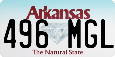 AR license plate 496MGL