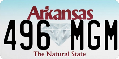 AR license plate 496MGM
