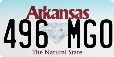 AR license plate 496MGO