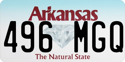AR license plate 496MGQ