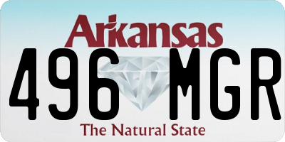 AR license plate 496MGR