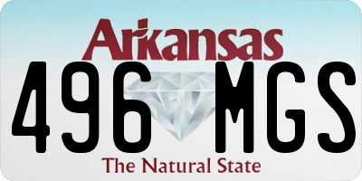 AR license plate 496MGS