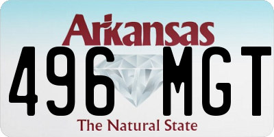 AR license plate 496MGT