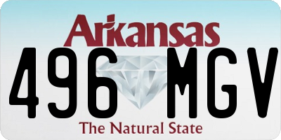 AR license plate 496MGV