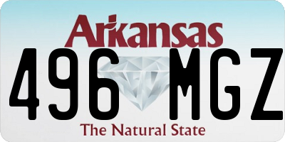 AR license plate 496MGZ