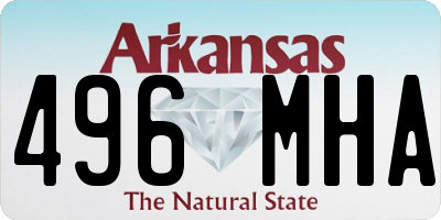 AR license plate 496MHA