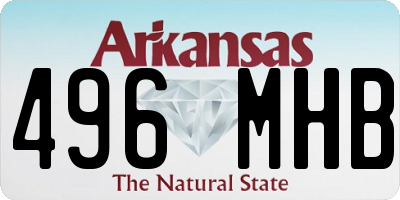 AR license plate 496MHB