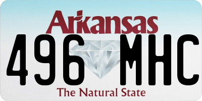 AR license plate 496MHC