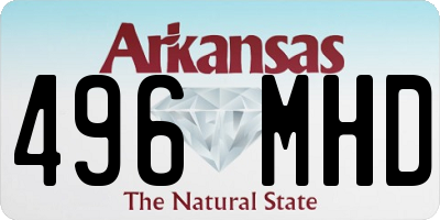AR license plate 496MHD