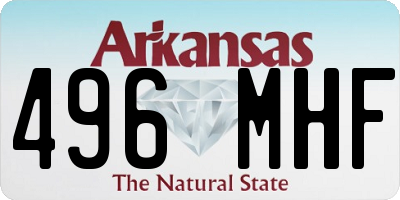 AR license plate 496MHF