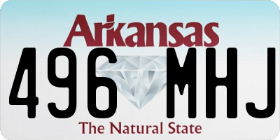 AR license plate 496MHJ