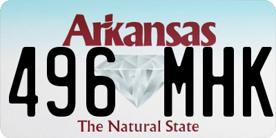 AR license plate 496MHK