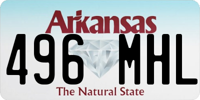 AR license plate 496MHL