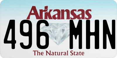 AR license plate 496MHN
