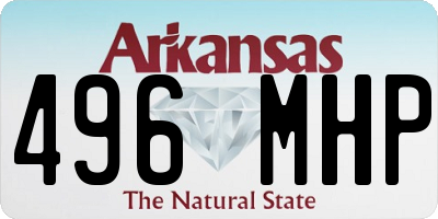 AR license plate 496MHP