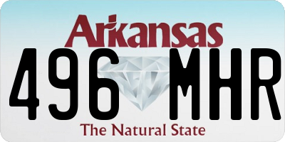 AR license plate 496MHR