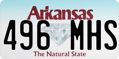 AR license plate 496MHS