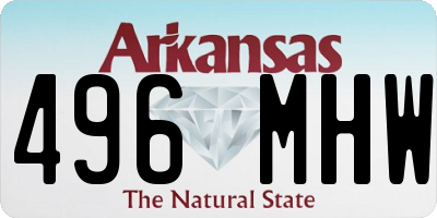 AR license plate 496MHW