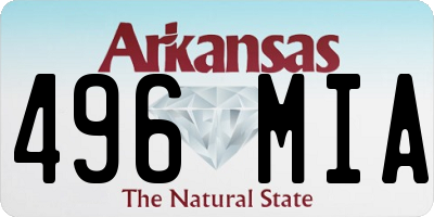AR license plate 496MIA