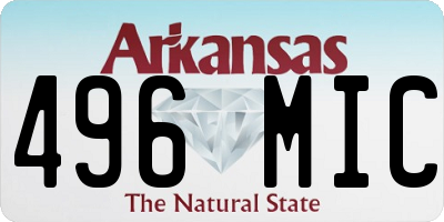 AR license plate 496MIC