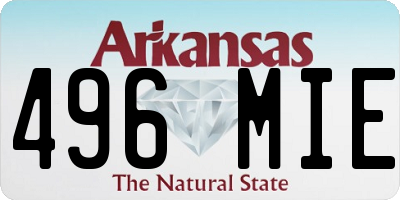 AR license plate 496MIE