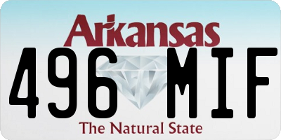 AR license plate 496MIF
