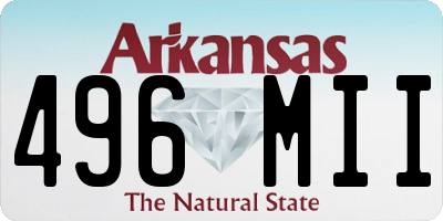 AR license plate 496MII