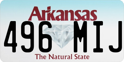 AR license plate 496MIJ